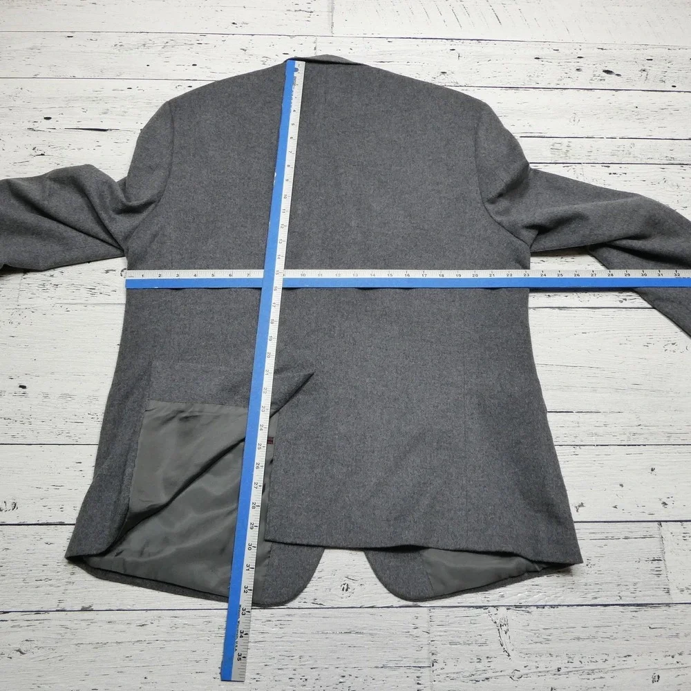 Lauren Ralph Lauren Blazer Mens 46R Gray Wool Silk‎ Cashmere Sport Coat Jacket